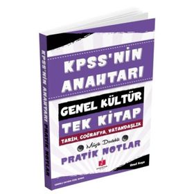Anahtar Kitap 2026 KPSS'nin Anahtarı Genel Kültür Tek Kitap Hafıza Teknikleriyle Müzik Destekli Pratik Notlar