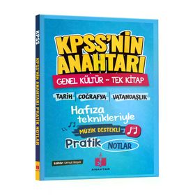 Anahtar Kitap 2026 KPSS'nin Anahtarı Genel Kültür Tek Kitap Hafıza Teknikleriyle Müzik Destekli Pratik Notlar