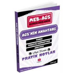 Anahtar Kitap MEB AGS 2026 AGS'nin Anahtarı Tarih Türkiye Coğrafyası ve Anayasa Hafıza Teknikleriyle Müzik Destekli Pratik Notlar