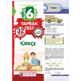 Analiz Yayınları 6. Sınıf Türkçe Yaprak Test