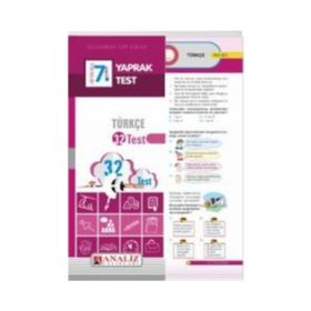 Analiz Yayınları 7. Sınıf Türkçe Yaprak Test