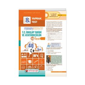 Analiz Yayınları 8. Sınıf T.C. Inkılap Tarihi Ve Atatürkçülük Yaprak Test
