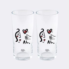 Anason İşleri 2'li Al Rakı Bardağı Set