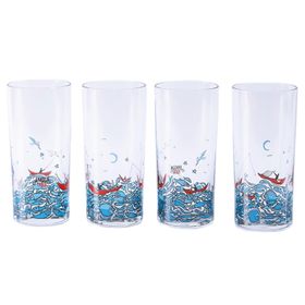 Anason İşleri 4'lü Set Balık Masalı Rakı Bardağı