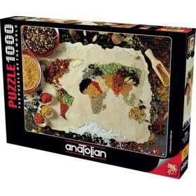 Anatolian 1045 Baharatlı Dünya Haritası 1000 Parça Puzzle