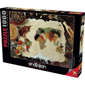 Anatolian 1045 Baharatlı Dünya Haritası 1000 Parça Puzzle