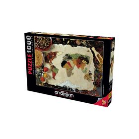 Anatolian 1045 Baharatlı Dünya Haritası 1000 Parça Puzzle