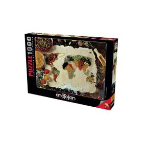 Anatolian 1045 Baharatlı Dünya Haritası 1000 Parça Puzzle