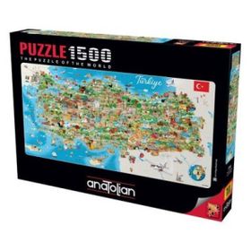 Anatolian 1500 Parça Panorama Türkiye Haritası Puzzle