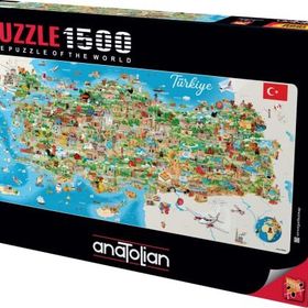 Anatolian 1500 Parça Panorama Türkiye Haritası Puzzle