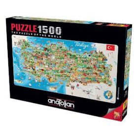 Anatolian 1500 Parçalık Türkiye Haritası Puzzle