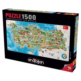 Anatolian 1500 Parçalık Türkiye Haritası Puzzle