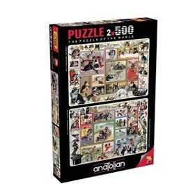 Anatolian 2 x 500 Parça Sevimli Kediler - Komik Köpekler Puzzle -