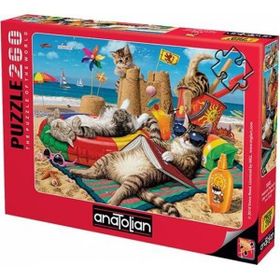 Anatolian 3322 Kedilerin Plaj Keyfi 260 Parça Puzzle