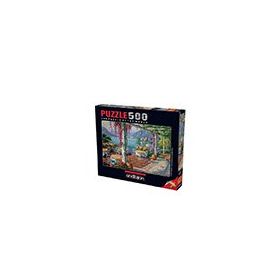 Anatolian 3578 Mor Salkımlı Teras 500 Parça Puzzle