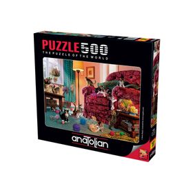 Anatolian 3632 Şımarık Kediler 500 Parça Puzzle