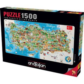 Anatolian 3793 1500 Parçalık Türkiye Haritası Puzzle