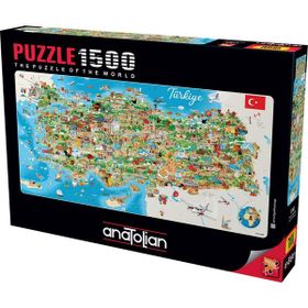 Anatolian 3793 1500 Parçalık Türkiye Haritası Puzzle