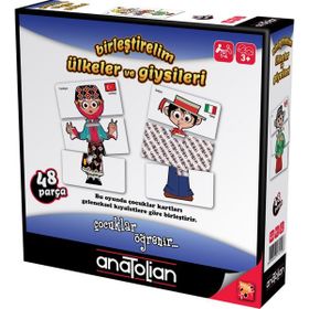 Anatolian 7410 48 Parça Ülkeler ve Giysileri Birleştirelim