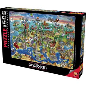Anatolian Avrupa Haritası 4557 1500 Parça Puzzle