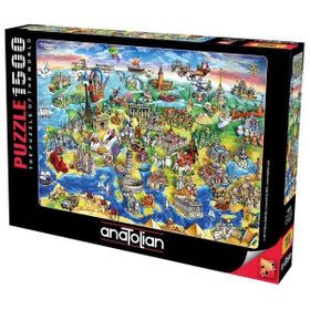Anatolian Avrupa Haritası 4557 1500 Parça Puzzle