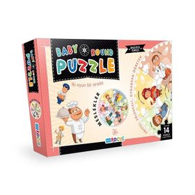Anatolian Blue Focus Hayvanlar Baby Round 14 Parça Puzzle