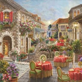 Anatolian Çiçekli Kafeler Sokağı 1000 Parça Puzzle