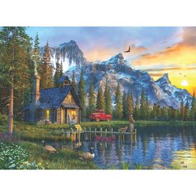 Anatolian Dağevinde Günbatımı Sunset Cabin 1000 Parça Puzzle