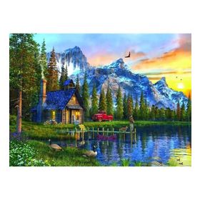 Anatolian Dağevinde Günbatımı Sunset Cabin 1000 Parça Puzzle