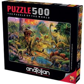 Anatolian Dinozor Krallığı-Landscape Of Dinosaurs 500 Parça Puzzle