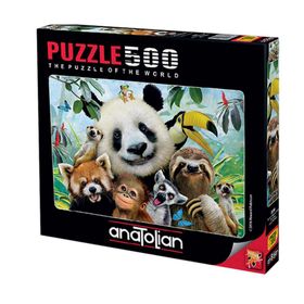 Anatolian Hayvanat Bahçesi Selfie-Zoo Selfie 500 Parça Puzzle