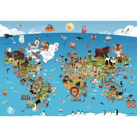 Anatolian Karikatür Dünya Haritaesı 260 Parça Puzzle