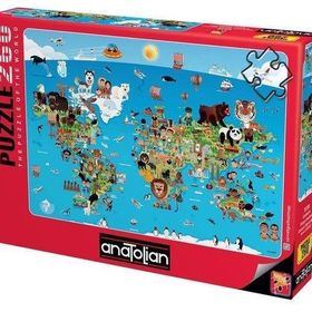 Anatolian Karikatür Dünya Haritaesı 260 Parça Puzzle