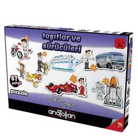 Anatolian Kırkpabuç Taşıtlar Sürücüler-Vehicle Eğitici Yapboz 87 Parça