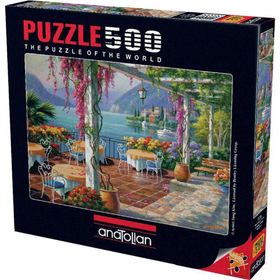 Anatolian Mor Salkımlı Teras 500 Parça Puzzle