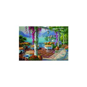 Anatolian Mor Salkımlı Teras/Wisteria Terrace 500 Parça Puzzle