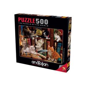 Anatolian Puzzle Kediler ve Kitapla500 Parça