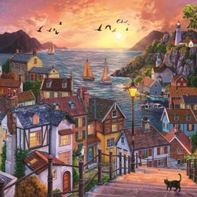 Anatolian Sahilde Günbatımı 1000 Parça Puzzle