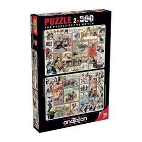 Anatolian Sevimli Kediler Köpekler 2x500 Parça Puzzle