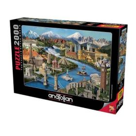 Anatolian Simge Yerler-Popular Landmark 2000 Parça Puzzle