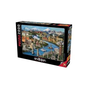 Anatolian Simge Yerler-Popular Landmark 2000 Parça Puzzle
