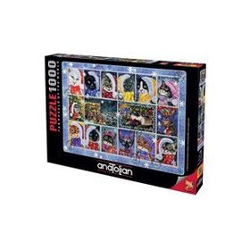 Anatolian Yeni Yıl Kedileri 1000 Parça Puzzle