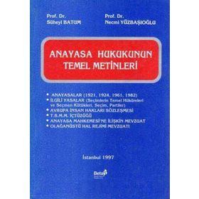 ANAYASA HUKUKUNUN TEMEL METINLERI - NECMI YÜZBAŞIOĞLU