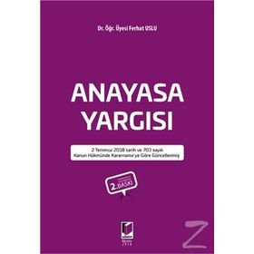 Anayasa Yargısı- Ferhat Uslu