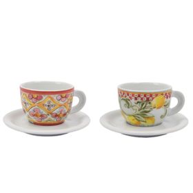 Ancap Edex Capriccio Italiano 180 ml 4 Parça 2 Kişilik Cappuccino Tabak ve Fincan Takımı