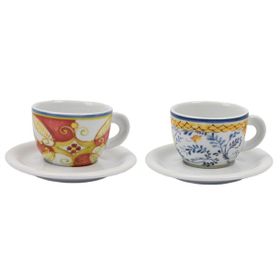 Ancap Edex Capriccio Italiano 180 ml 4 Parça 2 Kişilik Cappuccino Tabak ve Fincan Takımı