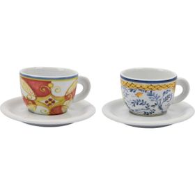Ancap Edex Capriccio Italiano 180 ml 4 Parça 2 Kişilik Cappuccino Tabak ve Fincan Takımı