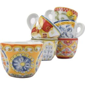 Ancap Edex Capriccio Italiano 60 ml 6 Parça Porselen Espresso Tabak ve Fincan Takımı