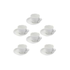 Ancap Giotto Porselen 180 ml 6 Parça Cappuccino Tabak ve Fincan Takımı