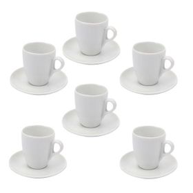Ancap Verona Porselen 130 ml 6 Parça Doppio Espresso Tabak ve Fincan Takımı